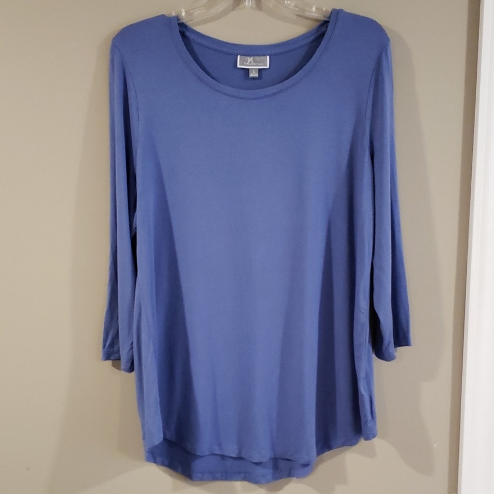 Large Dusty Blue 3/4 Sleeve Top